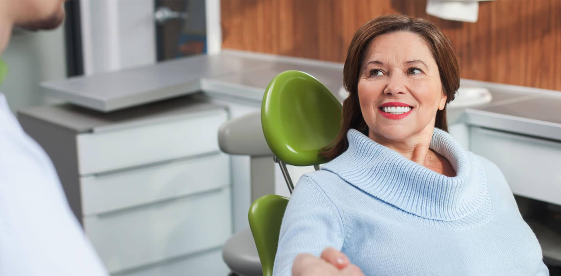 Woman at the dentist