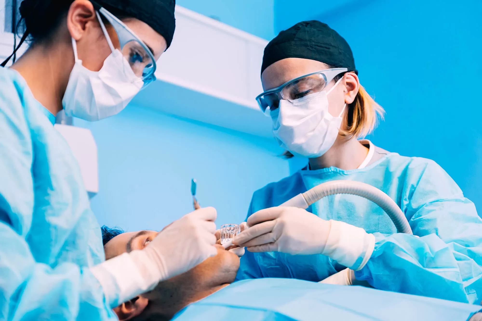 patient in vero beach undergoing all on four dental implant surgery